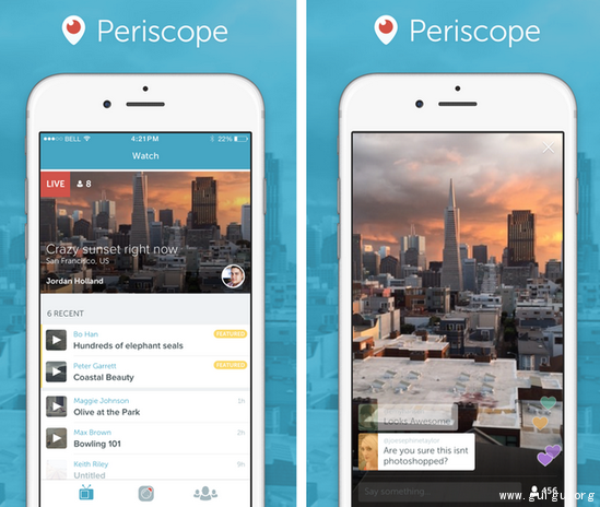 Twitter发布手机短视频直播应用Periscope