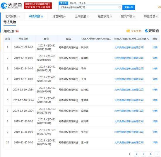 更美APP明星起诉 更美频频触及网络侵权责任纠纷