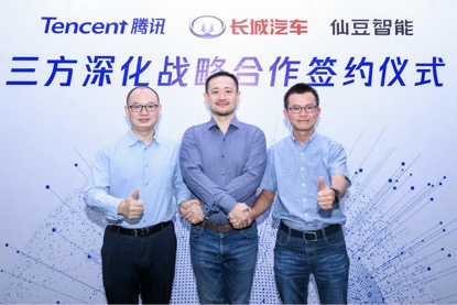 长城汽车与腾讯、仙豆智能三方深化战略合作,数字化按下加速键