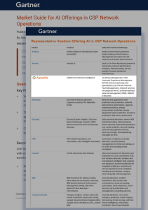 亚信科技成功成为Gartner 网络智能化全球典型供应商